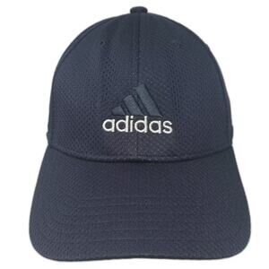 Adidas Baseball Cap Blue Gray OSFA Aeroready Performance Mesh Stretch Fit Hat